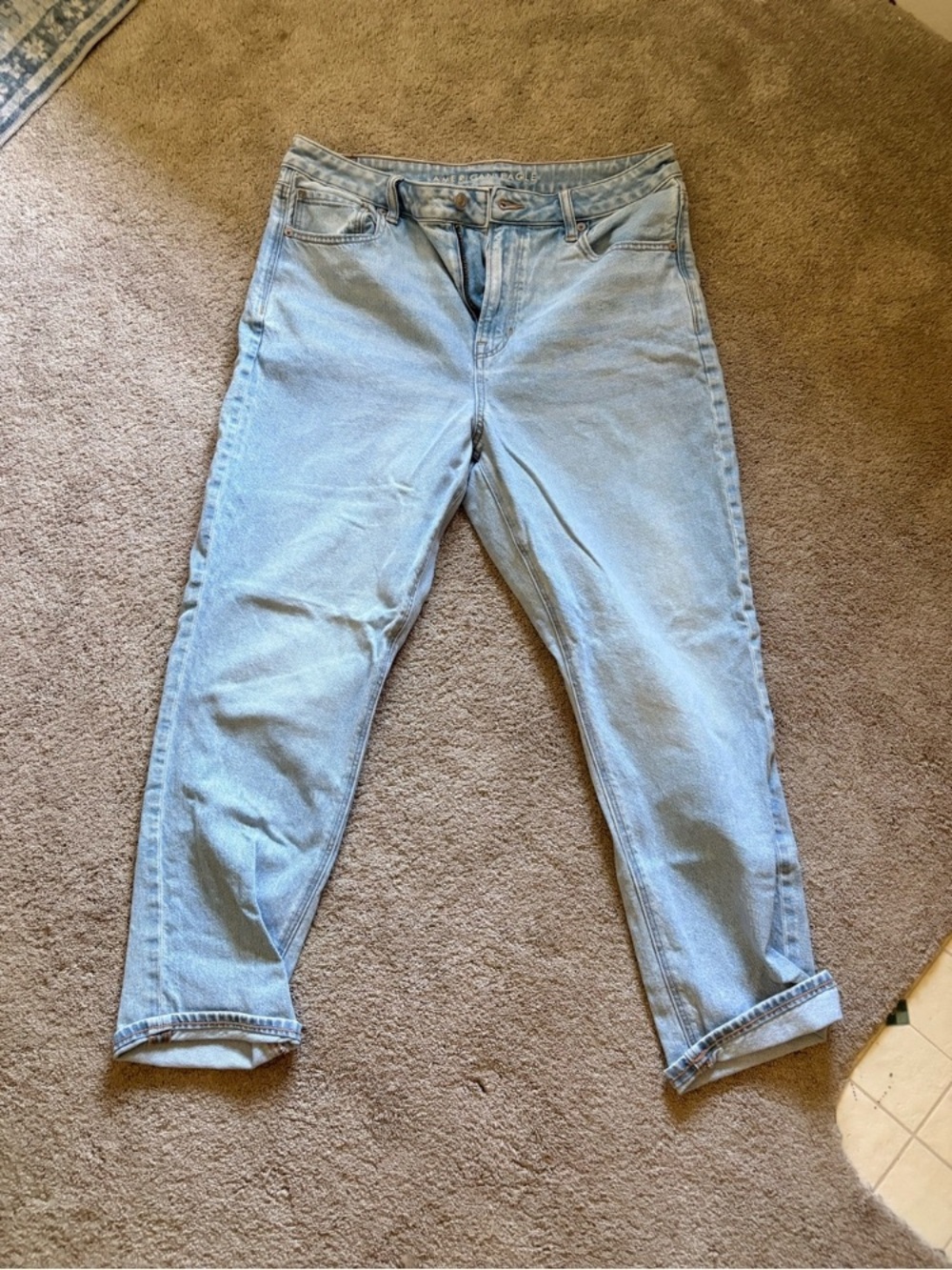 Light Blue Women's High-Rise Straight Jeans